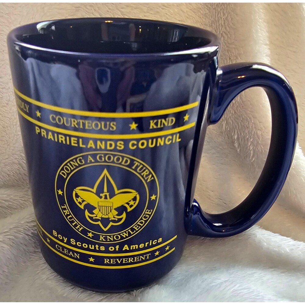 Boy Scouts of America Prairielands Council Cub Scout Promise Blue Mug